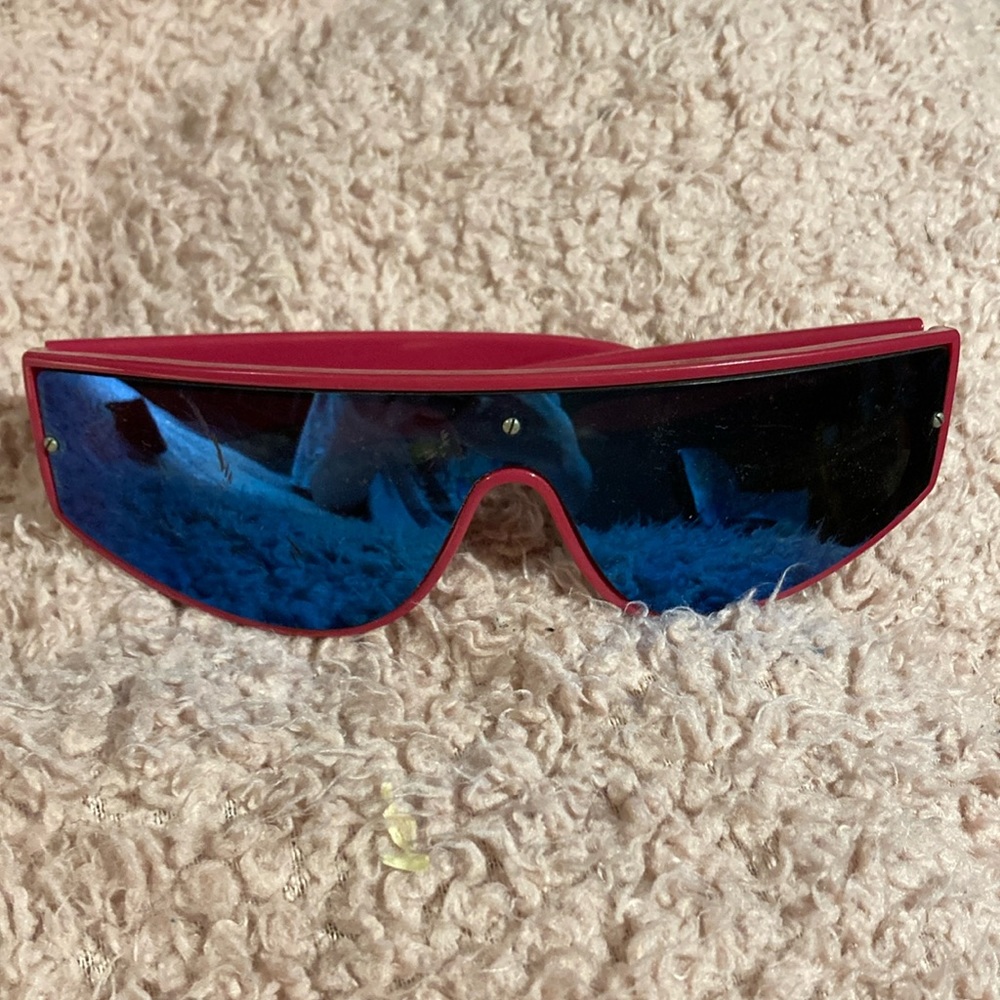 stylish red/blue trendy glasses